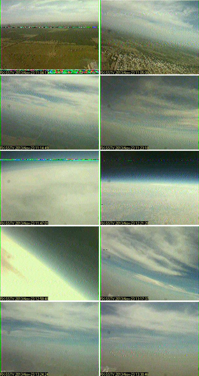 Algunas imagenes recibidas en vivo en SSTV