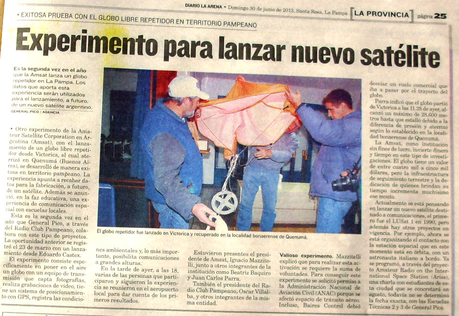Diario La Arena de S.Rosa 30/6/2013
